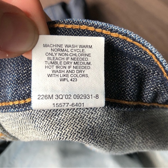 Vintage Levis 577 Jeans Womens 14 Blue Loose Straight Dark Wash Y2K Baggy Denim - Picture 10 of 10